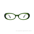 CARACHE CARACHE forma ovalada de forma ovalada de lentes de borde completo de gafas de acetato
